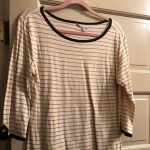 Striped Banana Republic 3/4 Tee